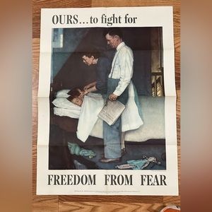 WWII original war bonds poster